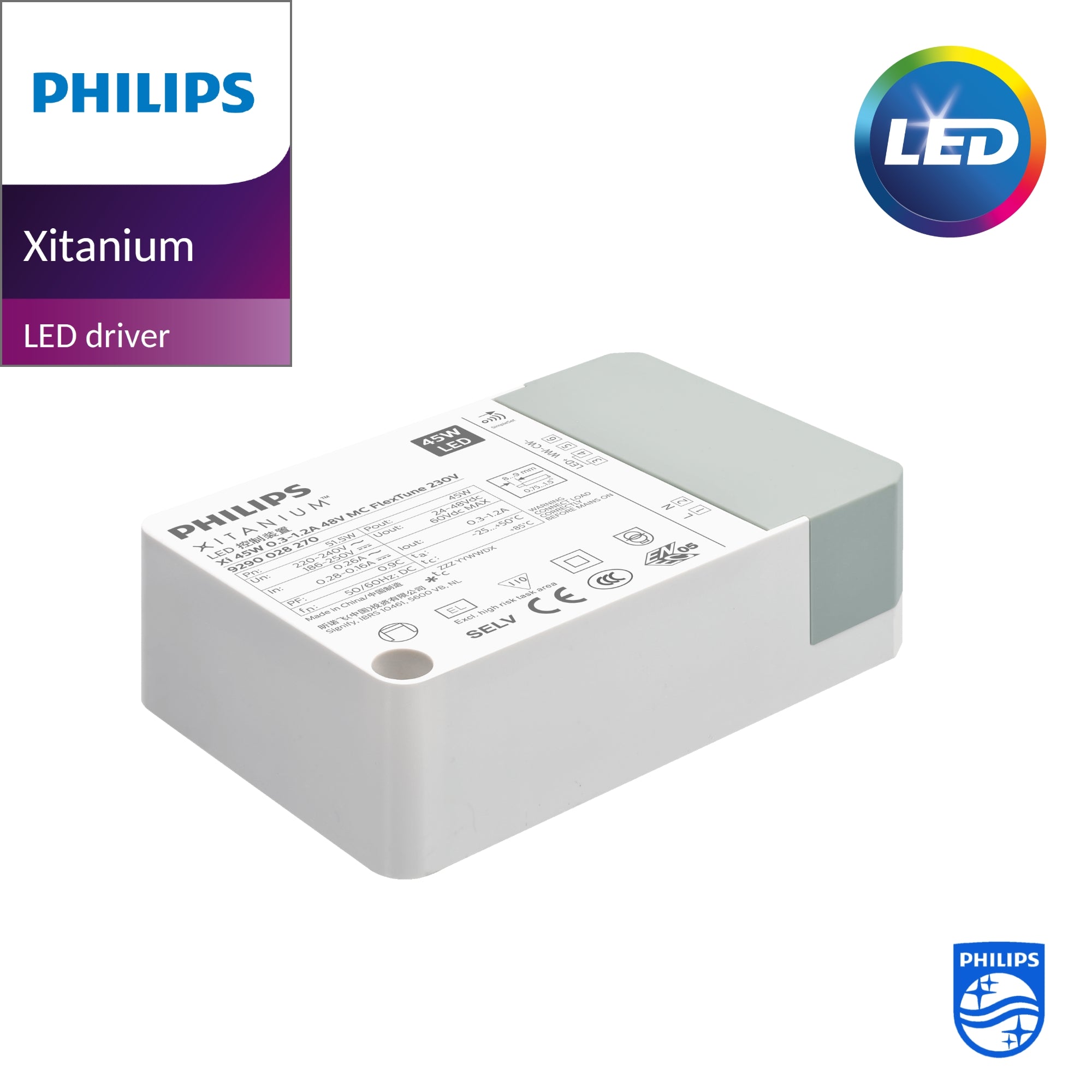 Xitanium 45W 0.3-1.2A 48V MC Flextune 230V