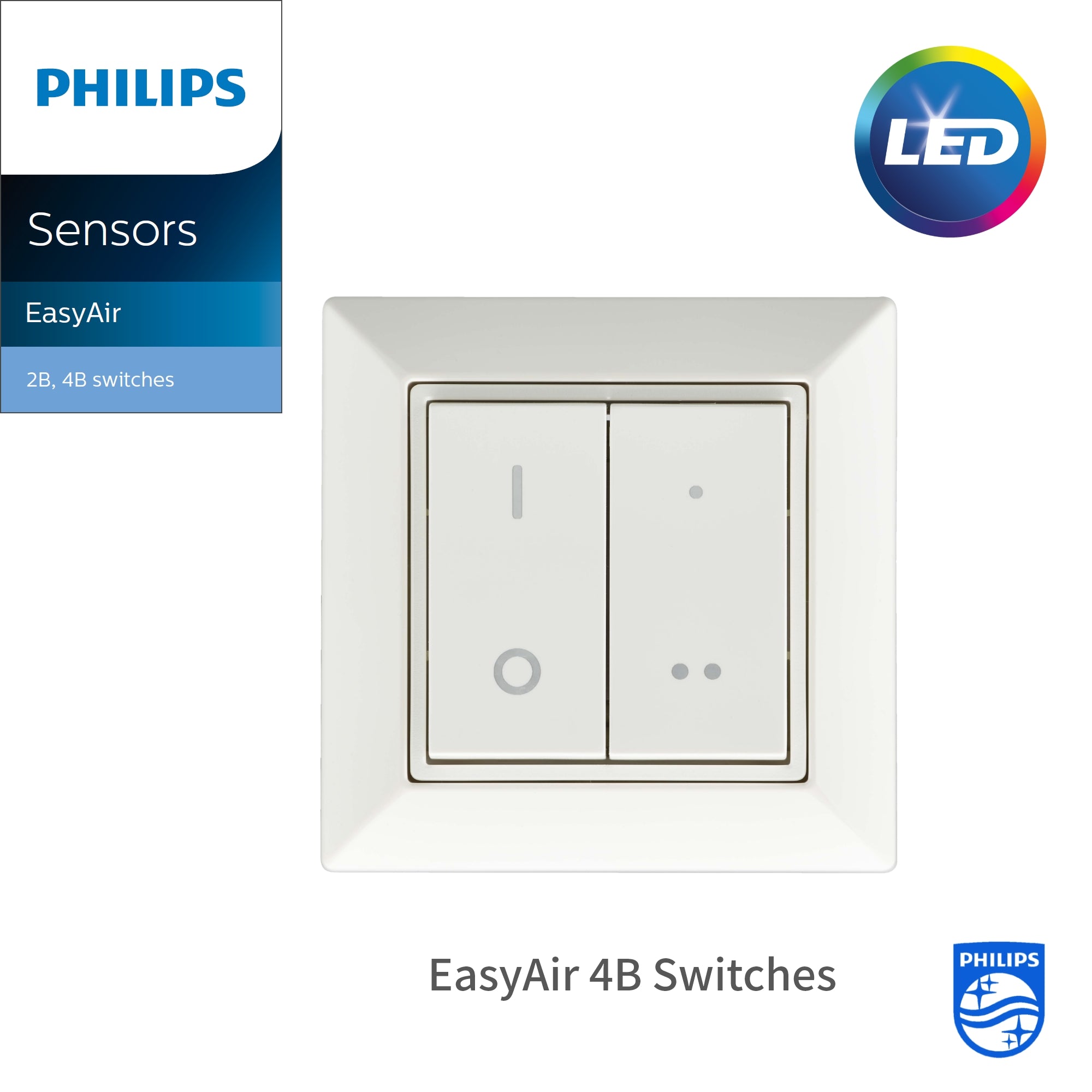 Philips EasyAir 2B switch White 2 button
